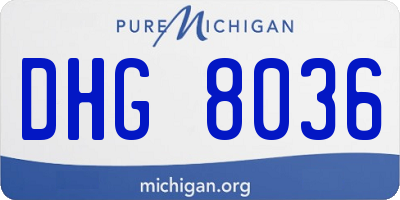 MI license plate DHG8036