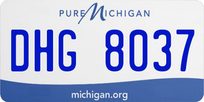 MI license plate DHG8037