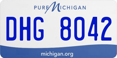 MI license plate DHG8042