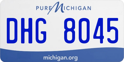 MI license plate DHG8045