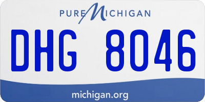 MI license plate DHG8046