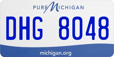MI license plate DHG8048