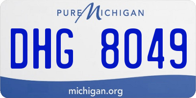 MI license plate DHG8049