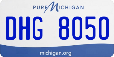 MI license plate DHG8050