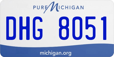 MI license plate DHG8051