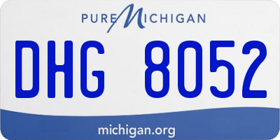 MI license plate DHG8052
