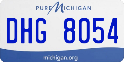 MI license plate DHG8054