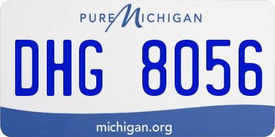 MI license plate DHG8056