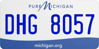 MI license plate DHG8057