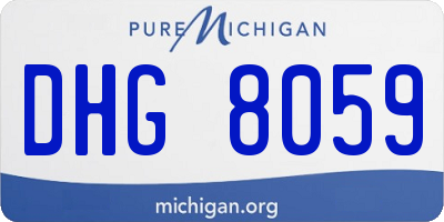 MI license plate DHG8059