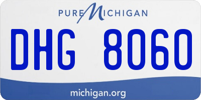 MI license plate DHG8060
