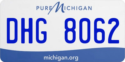 MI license plate DHG8062
