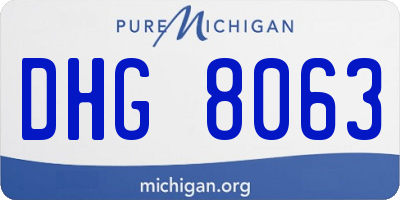 MI license plate DHG8063