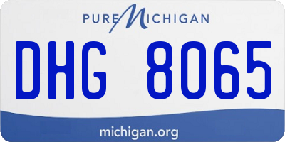 MI license plate DHG8065