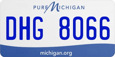 MI license plate DHG8066