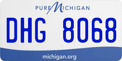 MI license plate DHG8068