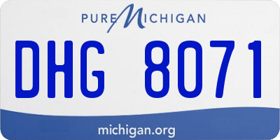 MI license plate DHG8071