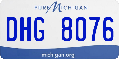 MI license plate DHG8076