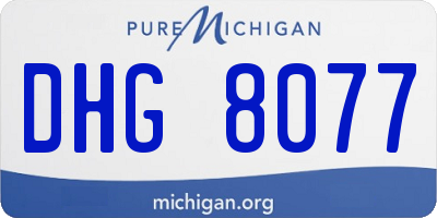 MI license plate DHG8077