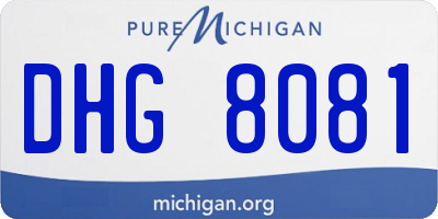 MI license plate DHG8081