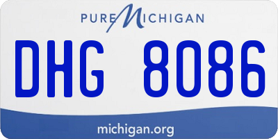 MI license plate DHG8086