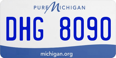 MI license plate DHG8090