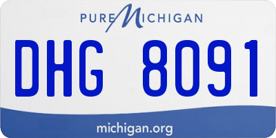 MI license plate DHG8091
