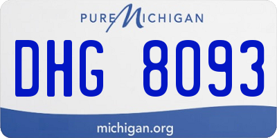 MI license plate DHG8093