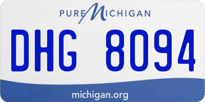 MI license plate DHG8094