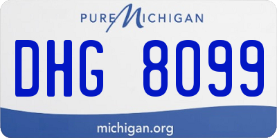 MI license plate DHG8099