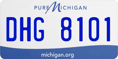 MI license plate DHG8101