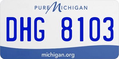 MI license plate DHG8103