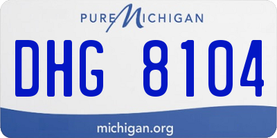 MI license plate DHG8104
