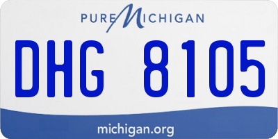 MI license plate DHG8105
