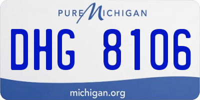 MI license plate DHG8106