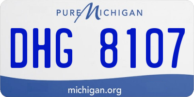 MI license plate DHG8107