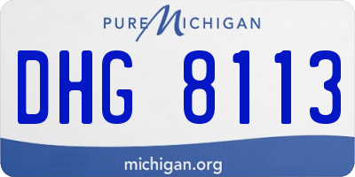 MI license plate DHG8113