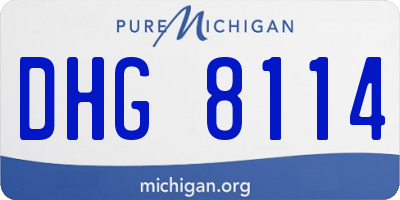 MI license plate DHG8114