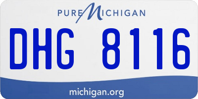 MI license plate DHG8116