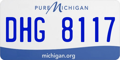 MI license plate DHG8117