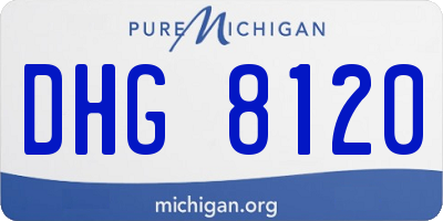MI license plate DHG8120
