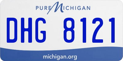 MI license plate DHG8121