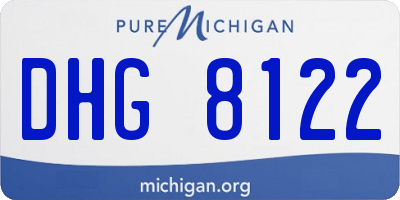 MI license plate DHG8122