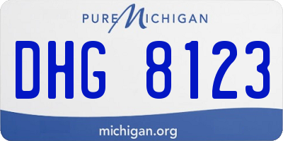 MI license plate DHG8123