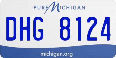 MI license plate DHG8124