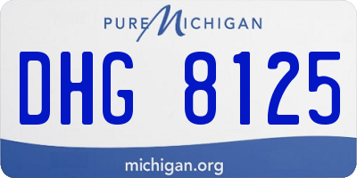 MI license plate DHG8125