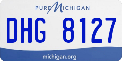 MI license plate DHG8127