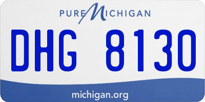 MI license plate DHG8130
