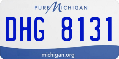 MI license plate DHG8131