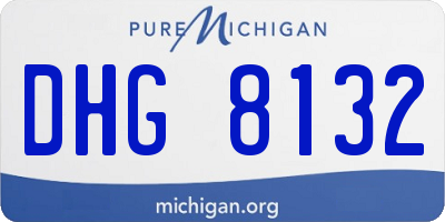 MI license plate DHG8132